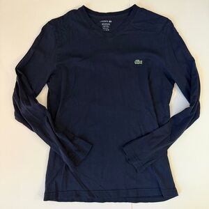 Lacoste Men’s Dark Blue V-Neck Long Sleeve